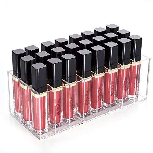 Product Cover hblife Lip Gloss Holder Organizer, 24 Spaces Clear Acrylic Makeup Lipgloss Display Case