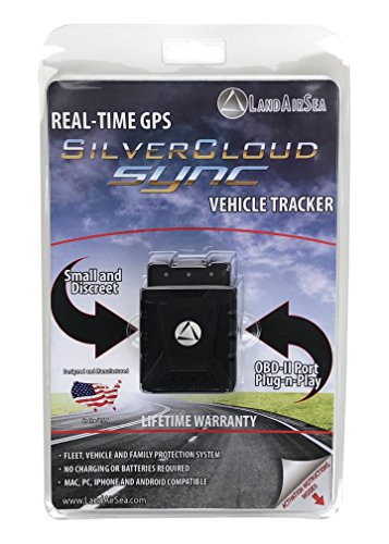 Product Cover No Monthly Fee - LandAirSea Sync Real Time 4G LTE GPS Tracker for Vehicles OBD Tracking Device for Cars, Trucks or Fleets, 1 Year Data Plan Included
