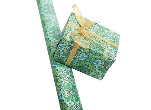 Product Cover Vinegar&Brown Gift Wrapping Paper for Christmas, Wedding, Birthday, and More Holidays, Thick Kraft Paper with Well-Printed Patterns, 27.6''x19.7'' Per Sheet, Set of 9