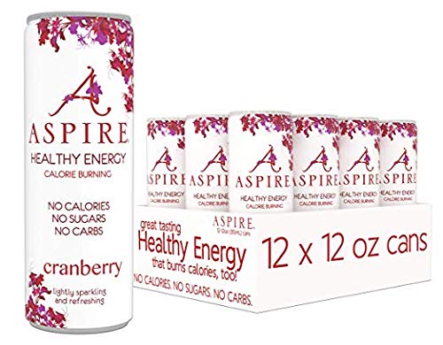 Product Cover ASPIRE Healthy Energy, Calorie Burning, Zero Calorie, Zero Sugar Drink Cranberry 12-Pack
