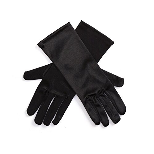 Product Cover Utopiat Audrey Style Mini Black Satin Opera Gloves Girls Inspired by Breakfast At Tiffany's, Ages 4-10