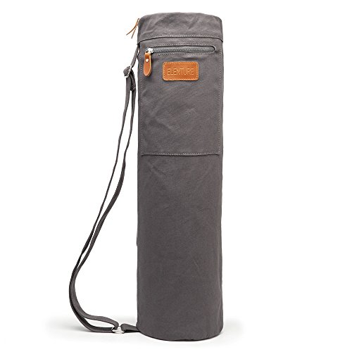 Product Cover ELENTURE Full-Zip Exercise Yoga Mat Carry Bag with Multi-Functional Storage Pockets, Gray