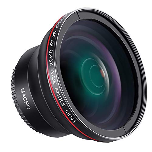 Product Cover Neewer 58MM 0.43x Professional HD Wide Angle Lens (Macro Portion) for Canon EOS Rebel 77D T7i T6s T6i T6 T5i T5 T4i T3i T3 SL1 1100D 700D 650D 600D 550D 300D 100D 60D 7D 70D