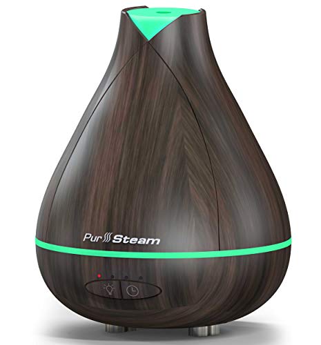 Product Cover PurSteam 350ml Essential Oil Diffuser, Noise Reduce Design - Quieter, Longer Mist Output, 8-15 Hours Ultrasonic Aroma Diffuser with Waterless Auto-off, 7-Color LED Soft Light for Home, Office, Yoga