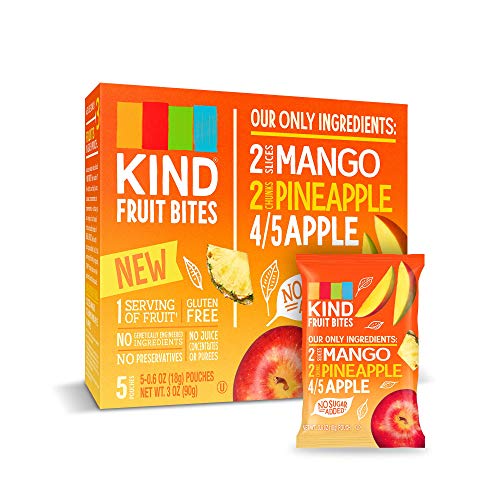 Product Cover KIND Fruit Bites Fruit Snacks, Mango Pineapple Apple, No Sugar Added, Gluten Free, .6oz, 40 Count