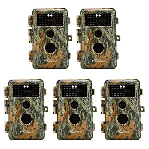 Product Cover 5-Pack Game & Trail Cameras 16MP 1080P Video Night Vision Time Lapse Wildlife Deer Hunting Cams No Glow Infrared Motion Activated IP66 Waterproof Protection Photo & Video Model