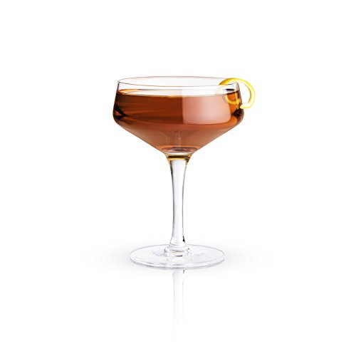Product Cover Viski 5399 Raye Crystal Cocktail, One Size, Coupe Glasses