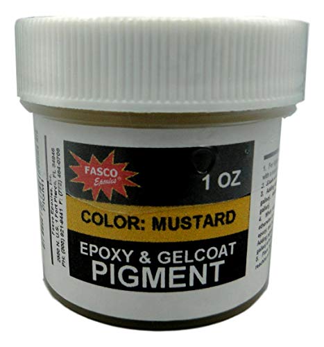 Product Cover Fasco Epoxies Inc. Mustard Pigment for Epoxy Resin, Gelcoat, Paint, Latex - 1 oz