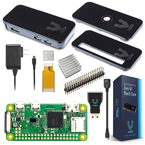 Product Cover Vilros Raspberry Pi Zero W Basic Starter Kit- Black Case Edition-Includes Pi Zero W -Power Supply & Premium Black Case