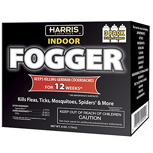 Product Cover HARRIS Indoor Insect Fogger, 3 Pack, for Roaches, Fleas, Ticks, Mosquitos, Spiders and More
