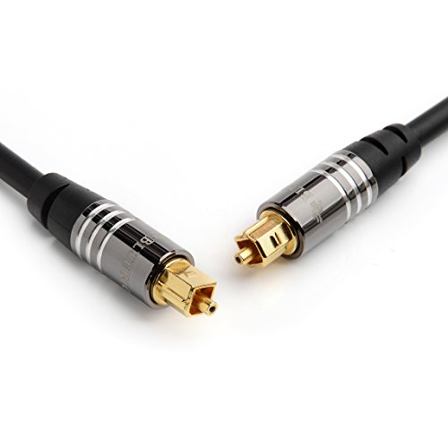 Product Cover BlueRigger Premium Digital Optical Audio Toslink Cable - with 24K Gold Plated Connectors (for Home Theatre, Xbox, Playstation etc.) (3FT)