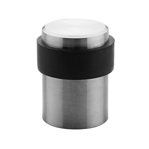 Product Cover TPOHH Brushed Stainless Steel Cylindrical Floor Mount Door Stop, 1-3/4