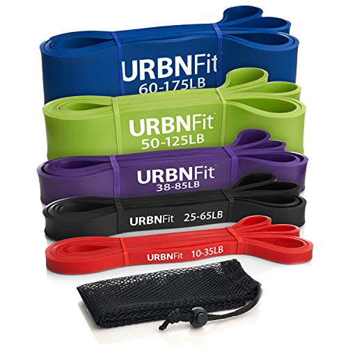 Product Cover Pull Up Assist Band - Stretch Resistance Band - Mobility Band - Powerlifting Bands - Extra Durable Pull-Up (5 Band Set)