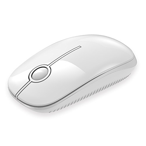 Product Cover Jelly Comb 2.4G Slim Wireless Mouse with Nano Receiver, Less Noise, Portable Mobile Optical Mice for Notebook, PC, Laptop, Computer, MacBook MS001 (Pure White)
