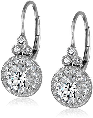Product Cover Platinum or Gold Plated Swarovski Zirconia Vintage Drop Earrings