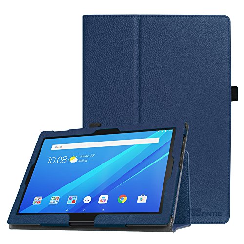 Product Cover Fintie Case for Lenovo Tab 4 10 / Lenovo Tab 4 Plus 10 / AT&T Lenovo Moto Tab/Lenovo TAB E10 TB-X104F 10.1-Inch Tablet - Premium PU Leather Folio Cover with Auto Sleep/Wake, Navy