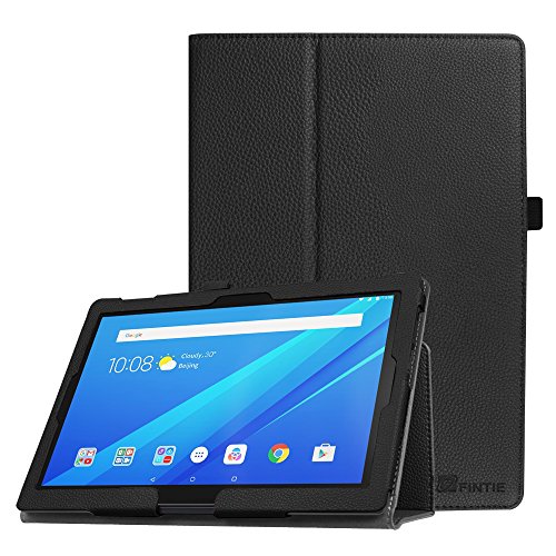 Product Cover Fintie Case for Lenovo Tab 4 10 / Tab 4 Plus 10 / AT&T Lenovo Moto Tab/TAB E10 TB-X104F 10.1-Inch Tablet - Premium PU Leather Folio Stand Cover with Auto Sleep/Wake, Black