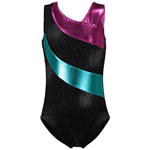 Product Cover DAXIANG Gymnastics Leotard for Little Girl Rainbow Stripes Ballet Tutu 2-15 Years