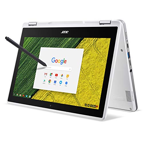 Product Cover Acer Chromebook Spin 11 Convertible Laptop, Celeron N3350, 11.6 Inches HD Touch, 4GB DDR4, 32GB Storage, Wacom EMR Pen, Pearl White, CP511-1HN-C7Q1