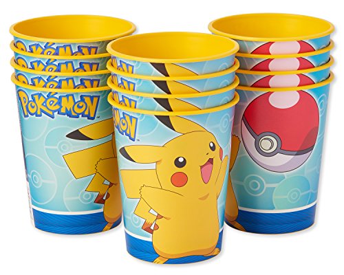 Product Cover American Greetings Pokemon Party Supplies, Plastic Party Cups (12-Count) - 5951845