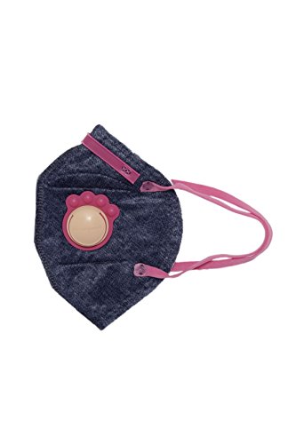 Product Cover Honeywell PM 2.5 anti-pollution kids mask with special valve - Denim with Pink, Pack of 5
