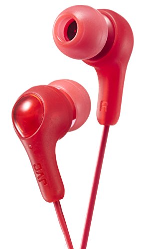 Product Cover JVC Gumy in Ear Earbud Headphones, Powerful Sound, Comfortable and Secure Fit, Silicone Ear Pieces S/M/L - HAFX7R (Red)