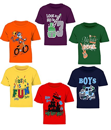 Product Cover Kiddeo Boy's Cotton T-Shirt - Pack of 6