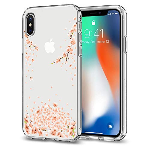 Product Cover Spigen Liquid Crystal Designed for Apple iPhone Xs Case (2018) / Designed for Apple iPhone X Case (2017) - Blossom Crystal Clear