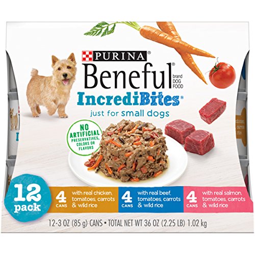Product Cover Purina Beneful Small Breed Wet Dog Food Variety Pack, IncrediBites - (2 Packs of 12) 3 oz. Cans