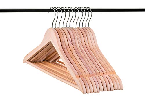 Product Cover Neaties American Cedar Wood Hangers with Notches and Bar for Fresh Closet, 12pk