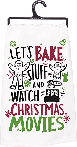 Product Cover Primitives by Kathy Winter Holiday Dish Towel (Christmas Movies)