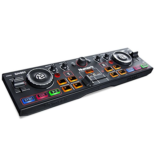 Product Cover Numark DJ2GO2 | Ultra Portable Two Channel DJ Controller for Serato DJ Intro Featuring A Built In Audio Interface With Headphone Cueing, Pad Performance Controls, Crossfader and Jogwheel