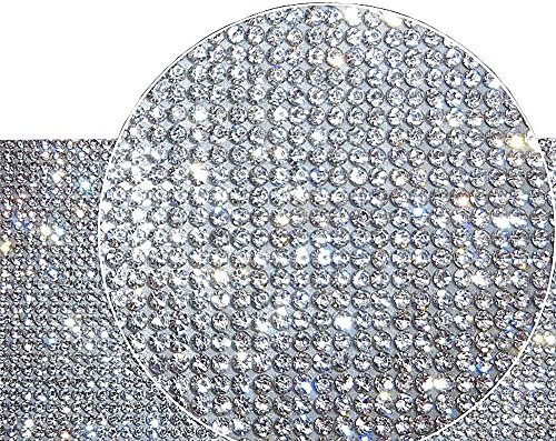 Product Cover Ling's boutique(TM) 9000pcs Bling Crystal Rhinestone DIY car Decoration Sticker (White(Transparent))
