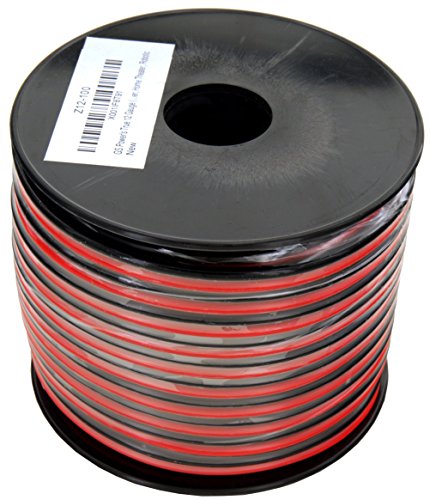 Product Cover GS Power 12 AWG (American Wire Gauge) 100 Feet Flexible Stranded Oxygen Free Copper Red/Black 2 Conductor Bonded Zip Cord for Car Audio Amplifier 12V Automotive Dash Harness LED Light Wiring