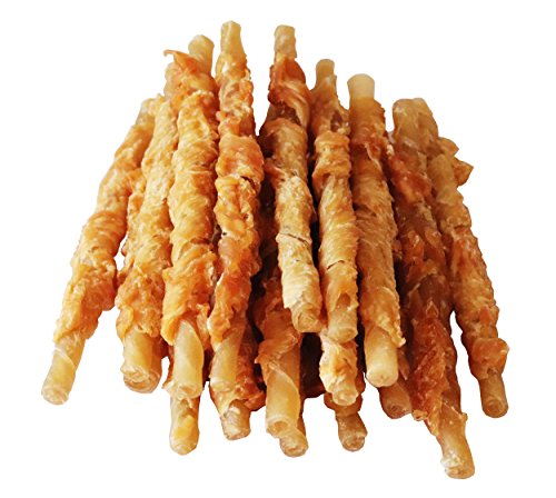 Product Cover Pawant Puppy Training Snacks Dog Chews Treats Chicken Wrapped Rawhide Sticks 1lb