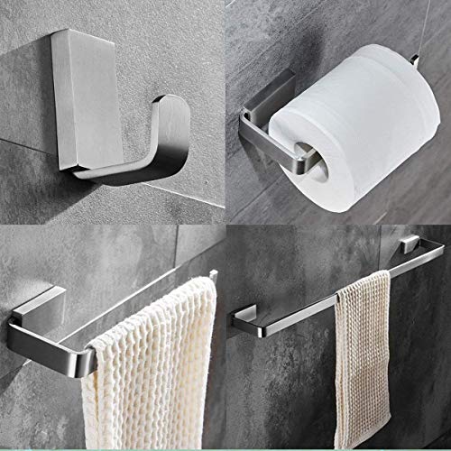 Product Cover ELLO&ALLO Brushed Nickel Bathroom Hardware Set,Stainless Steel Towel Bar Wall Mounted Bath Accessories Set