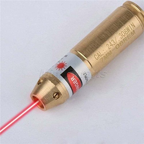Product Cover Red Dot 243 / 308win / 7mm-08rem Laser Bore Sighter Hunting Sight Cartridge Tool