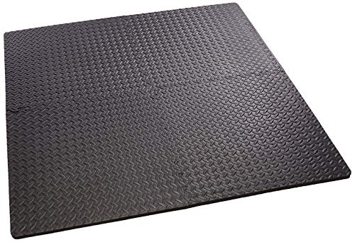 Product Cover BalanceFrom Puzzle Exercise Mat with EVA Foam Interlocking Tiles (Black) (24 Peices Tiles)
