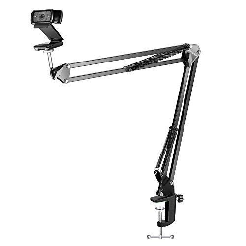 Product Cover Neewer Adjustable Desktop Clamp Suspension Boom Scissor Mount Stand Holder for Logitech Webcam C922 C930e C930 C920 C615, Durable Iron, Load up to 2.2 pounds/1 kilograms, Perfect for Video Recording