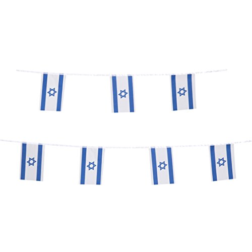 Product Cover TSMD Israel Flag, 100 Feet Israeli Jewish Flag National Country World Pennant Flags Banner,Party Decorations for Grand Opening,Olympics,Bar,School Sports Events,International Festival Celebration