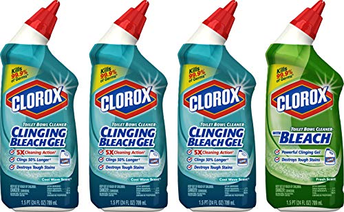 Product Cover Clorox Toilet Bowl Cleaner with Bleach Variety Pack - 24 Ounces, 4 Pack (Packaging May Vary)