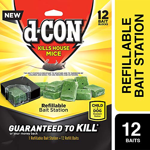 Product Cover D-Con Corner Fit Mouse Poison Bait Station with 1 Trap and 12 Bait Refills