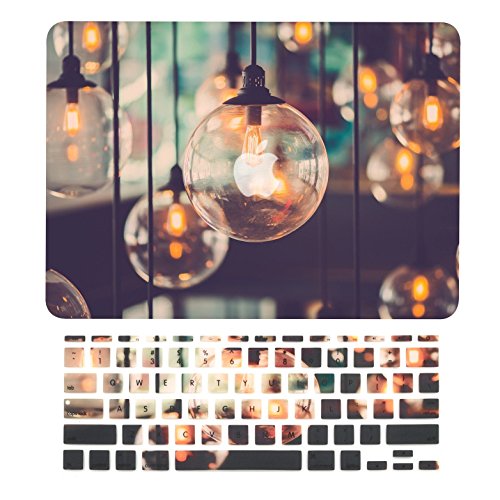 Product Cover TOP CASE - 2 in 1 Signature Bundle MacBook Brilliant Light Pattern Hard Case + Keyboard Cover Compatible MacBook Air 11