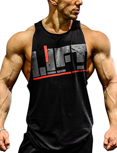 Product Cover ShiningLove Men Fitness Tank Top Bodybuilding Breathable Sleeveless Stringer Workout Gym Sport Vest