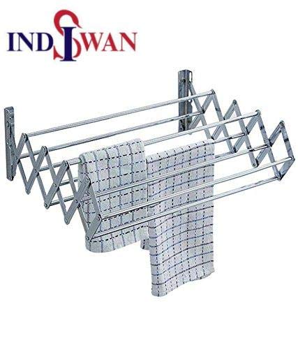 Product Cover INDISWANTM Wall Mounting Foldable Clothes & Towel Drying Rack Cum Hanger Stainless Steel (2.0 Feet)