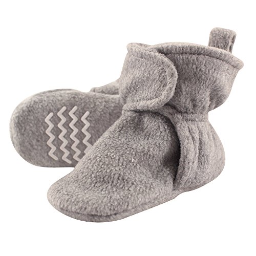 Product Cover Hudson Baby Unisex Baby Cozy Fleece Booties, Heather Gray, 12-18 Months