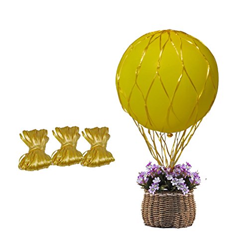 Product Cover Gold Hot Air Balloon Nets Centerpiece Netting For 36 inch Balloon Centerpieces Arrangements - Pack of 3