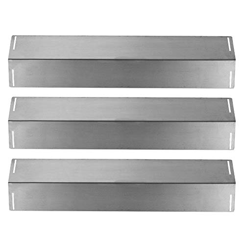 Product Cover SHINESTAR Grill Replacement Parts for BBQ Grillware GGPL2100, Charbroil 463211512, Master Forge, Uniflame and Others, 3-Pack 16 1/2 inch Stainless Steel Heat Shield Plate Tent Burner Cover(SS-HP016)