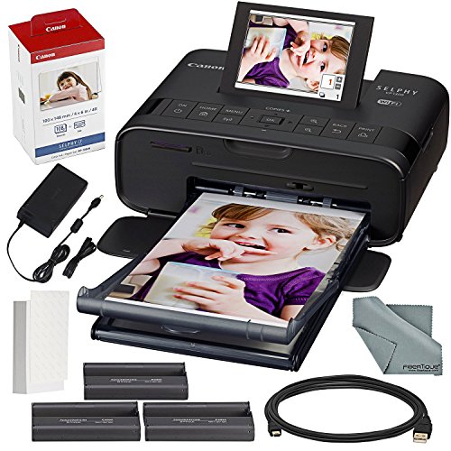 Product Cover Canon SELPHY CP1300 Compact Photo Printer (Black) with WiFi and Accessory Bundle w/Canon Color Ink and Paper Set