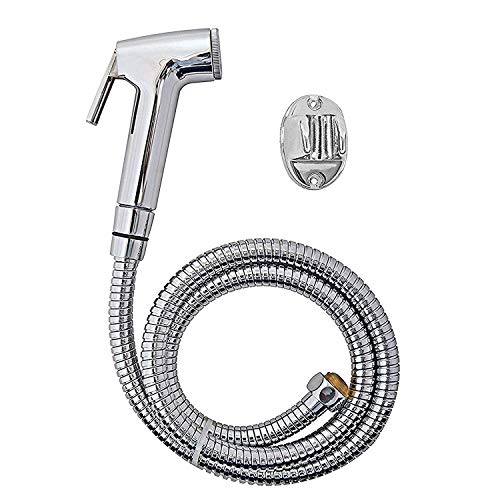 Product Cover SBD Safari ABS Plastic Health Faucet with Stainless Steel Tube and PVC Holder, Chrome Finished (Silver)